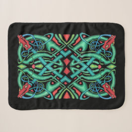 Intricentierte keltische Knot Design Red Dragon He Sherpadecke