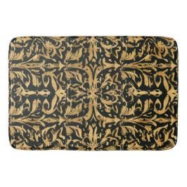 Intricentiertes goldenes Ziermuster Badematte