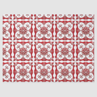 Intricses Red Snowflake Design Seidenpapier