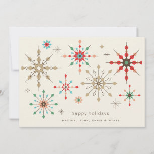 Intricses Snowflake-Muster Feiertagskarte