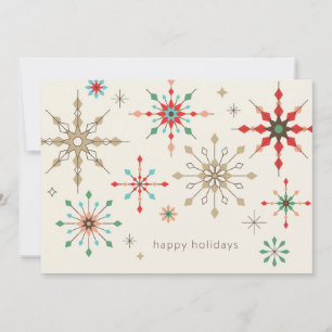 Intricses Snowflake-Muster Feiertagskarte