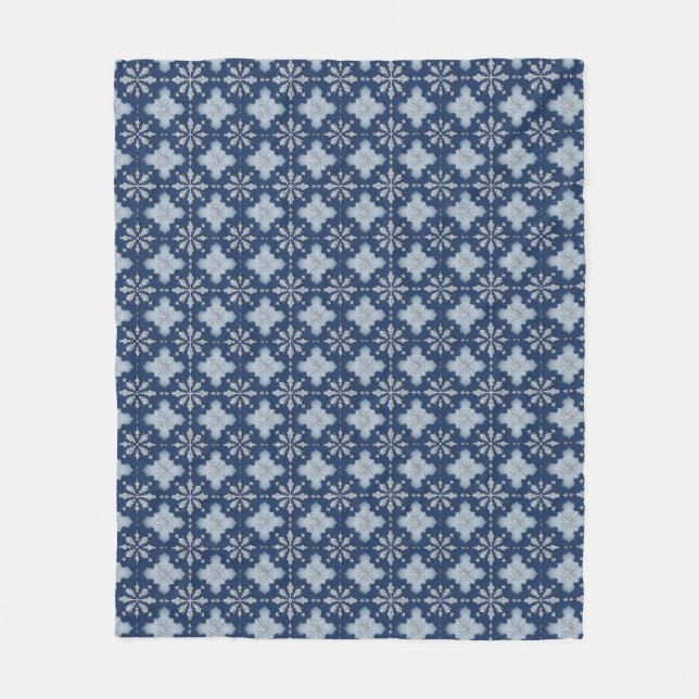 Intricses Snowflake-Muster Fleecedecke (Vorderseite)
