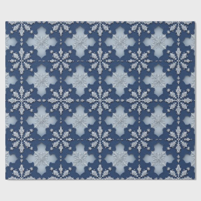 Intricses Snowflake-Muster Geschenkpapier (Flach)
