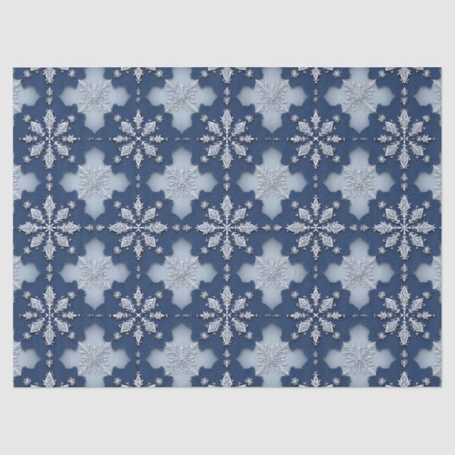 Intricses Snowflake-Muster Seidenpapier (Vorderseite)
