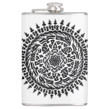 Intrigante Stammes-Mandala-Geometrie-Flasche
