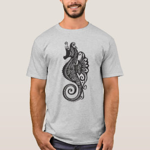 Intrigantes Tribal-Mandala-Seepferdchen-Verzierte T-Shirt