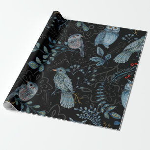 Intrigates Blumen- und Paisleymuster  Geschenkpapier