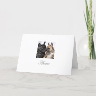 Intrigue amoureuse cartes de voeux de bouledogue