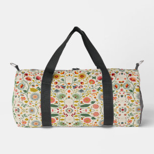 Intrikate Blumenmuster botanisch Duffle Bag