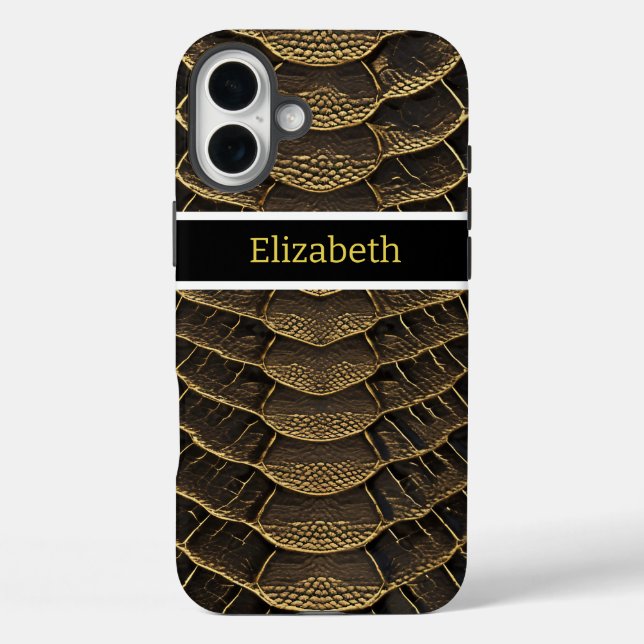 Intrikate Details einer lebhaften, giftigen Schlan iPhone 16 Plus Hülle (Rückseite)