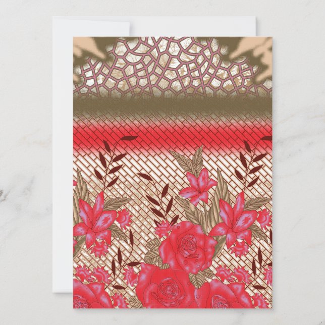 Intrikates Stoffdesign mit Blumenmuster (Vorderseite)