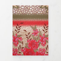 Intrikates Stoffdesign mit Blumenmuster