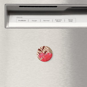 Intrikates Stoffdesign mit Blumenmuster Magnet