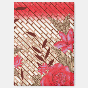 Intrikates Stoffdesign mit Blumenmuster Magnet
