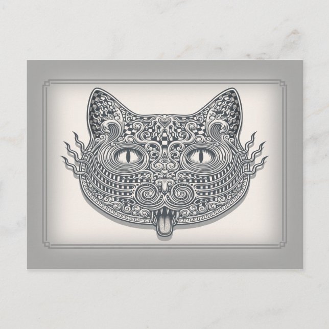IntriKatze Postkarte (Vorderseite)