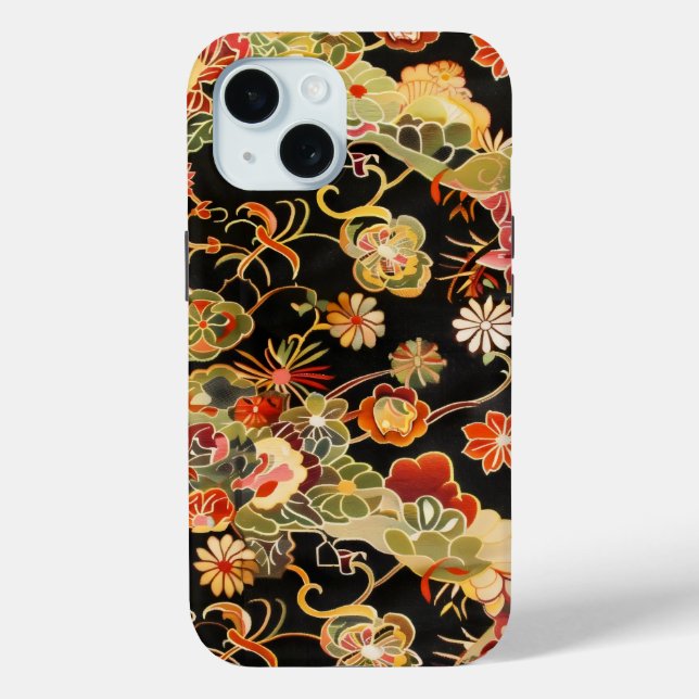Intrikiertes Blumendesign Case-Mate iPhone Hülle (Rückseite)