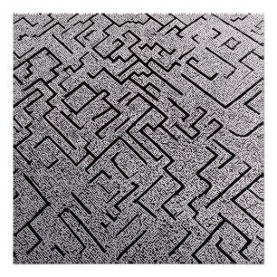Intrilates Schwarz-Weiß-Labyrinth-Labyrinth Poster