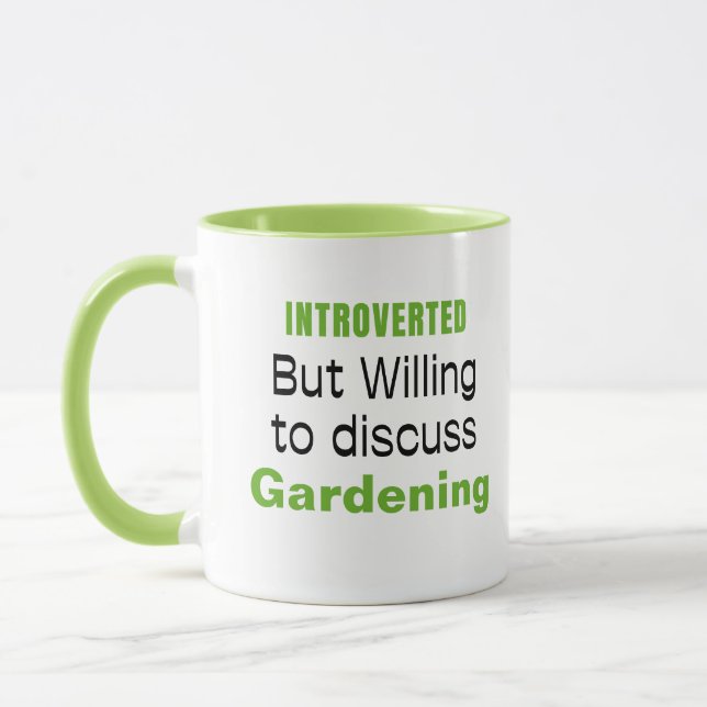 Introduction jardinage amusant Citations Mug (Gauche)