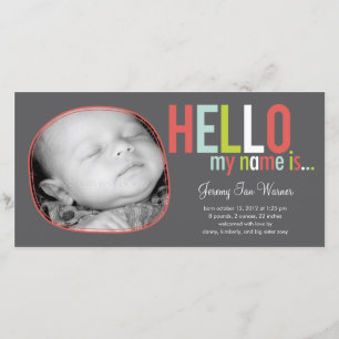 Introduction moderne Faire-part de naissance pour