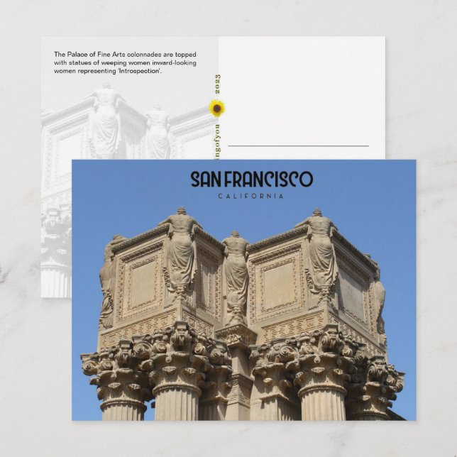 "Introspection", The Palace of Fine Arts, CA - Postkarte (Vorne/Hinten)