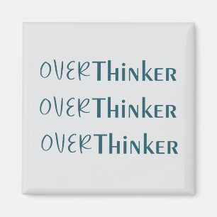Introspektive kühne schwarze und blaue Zitat-Kunst Magnet