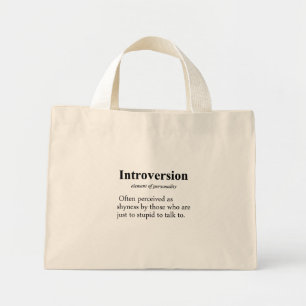 Introversions-Definition Mini Stoffbeutel
