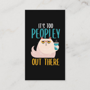 Introvert Cat Funny introvertiert Kaffeetrinker Visitenkarte