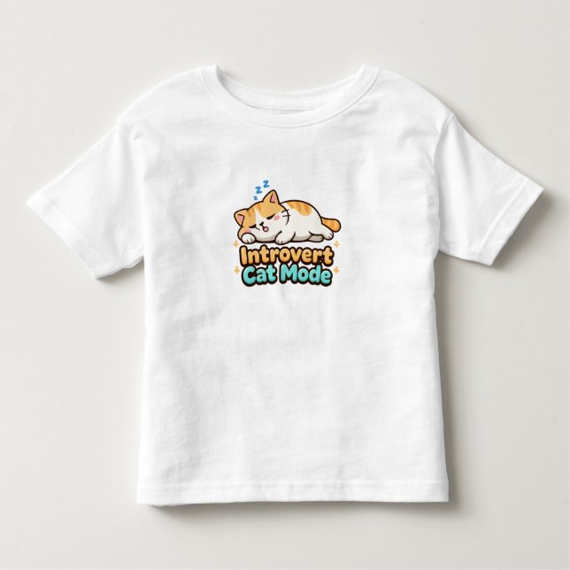 Introvert Cat Mode Funny  Kleinkind T-shirt (Vorderseite)