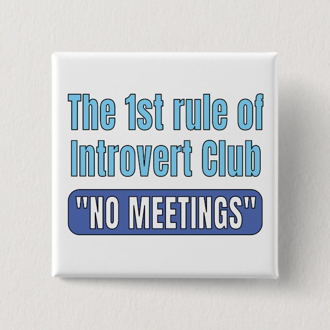 Introvert Club T-Shirt Button (Vorderseite)