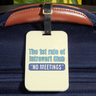 Introvert Club    T-Shirt Gepäckanhänger
