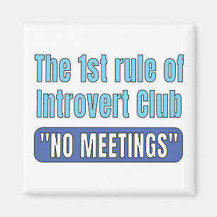 Introvert Club T-Shirt Magnet