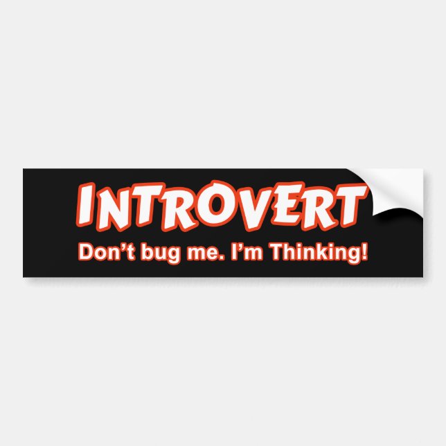 Introvert - Don't Bug Me I'm Thinking Autoaufkleber (Vorne)