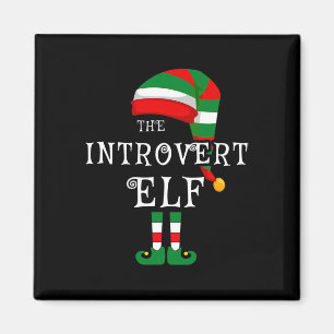 Introvert Elf Familie Weihnachten Matching Pajamas Magnet