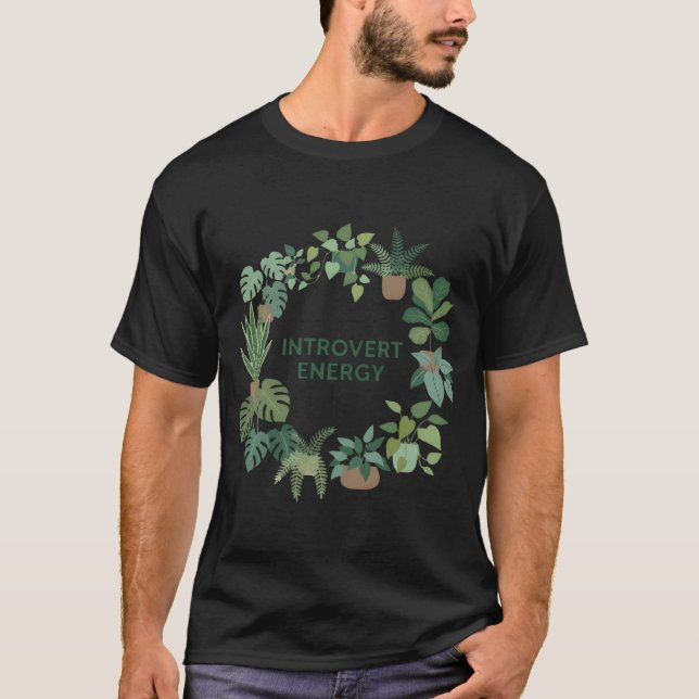 Introvert Energy Botanical Aesthetic Men T-Shirt (Vorderseite)