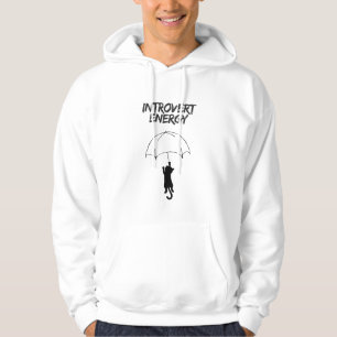 Introvert Energy – Editierbarer Zitat-Katzenschal- Hoodie