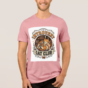 Introvert Katzenclub Katze Introvertiert Antisozia Tri-Blend Shirt