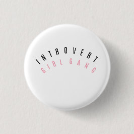 Introvert Mädchen-Gruppen-Button Button
