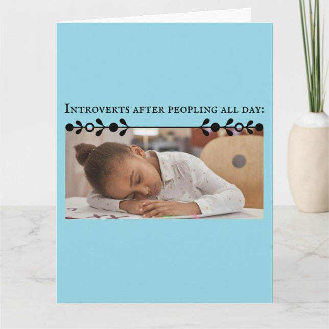 Introvert Meme Carte de remerciements (Devant)