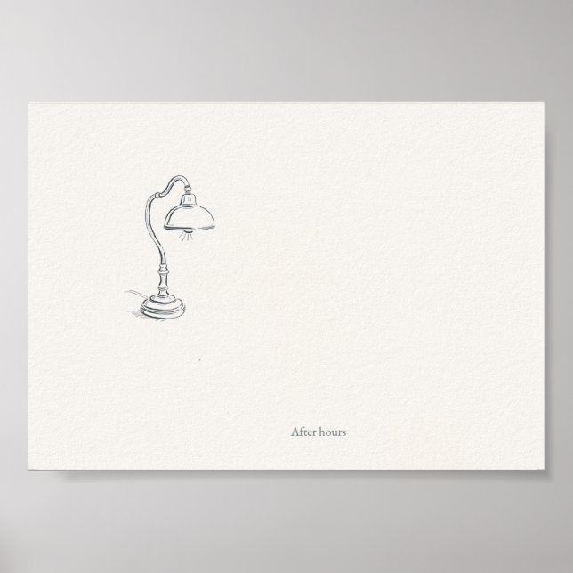 Introvert Minimalist Home Office Poster (Vorne)