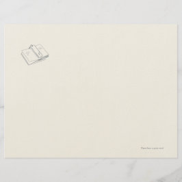 Introvert Minimalist Line Art Letterhead  Briefbogen
