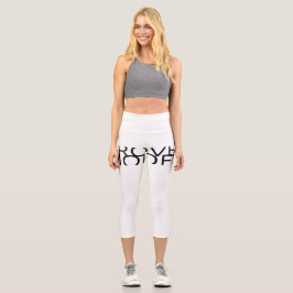 Introvert-Modus ANHoch geschnittene Caprihosen Capri Leggings