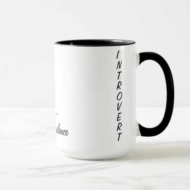 Introvert Mug : Shh, Profitez du silence (Droite)