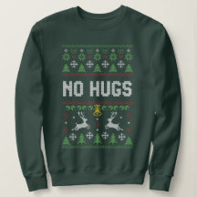 Introvert No Hugs Ugly Christmas Sweat