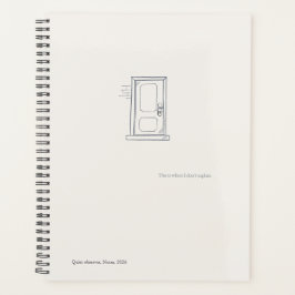 Introvert Quiet Solitude Minimal Line Art Planner Planer