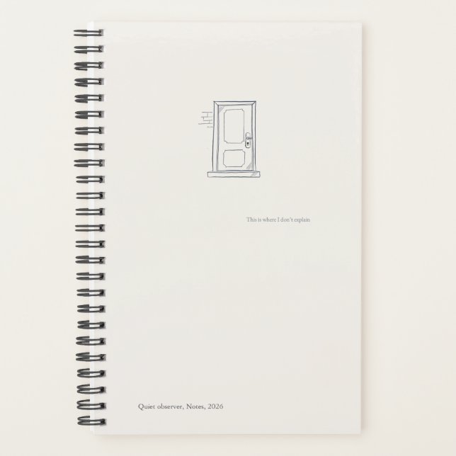 Introvert Quiet Solitude Minimal Line Art Planner Planer (Vorderseite)