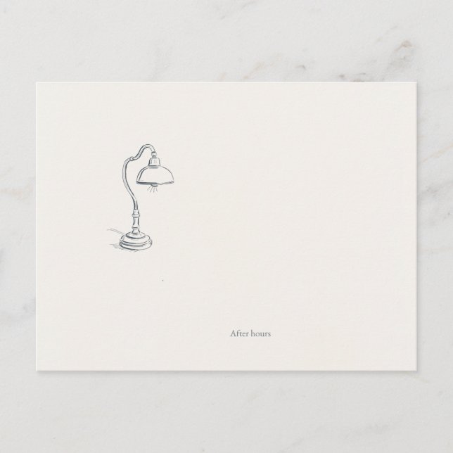 Introvert Quiet Solitude Minimalist Art Postcard Postkarte (Vorderseite)