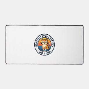 Introvert Sozialbatterie Katze Süße Kitty Design - Schreibtischunterlage