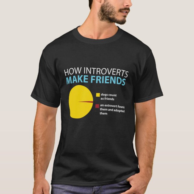 Introvert T-Shirt lustiger Extrovert (Vorderseite)
