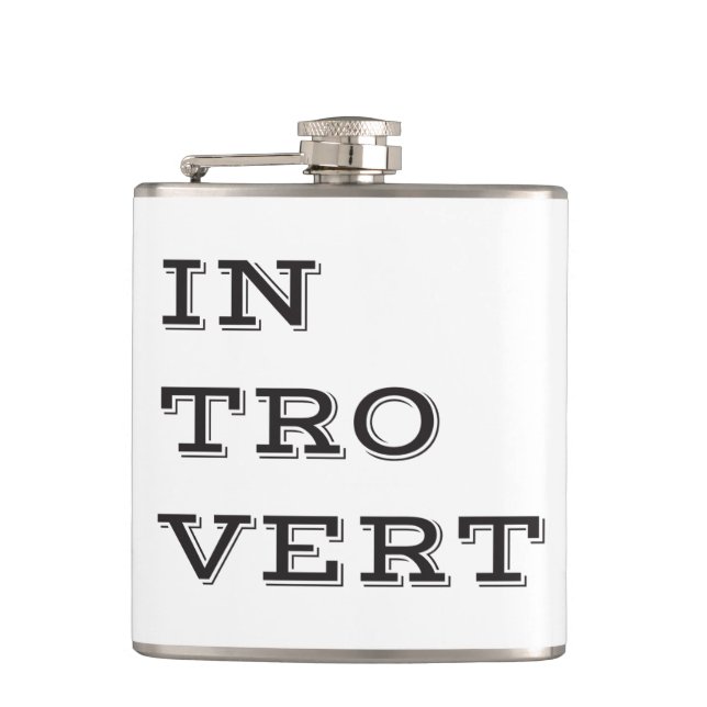 Introvert Wrapped Vinyl Flask Flachmann (Vorderseite)