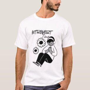 Introvert Zeit Minimalistische Typografie T-Shirt